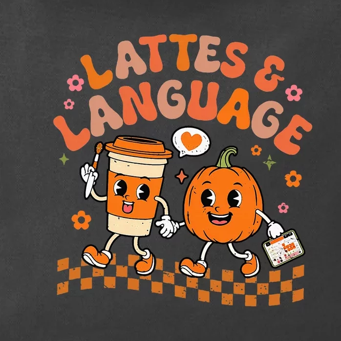 Speech Therapy Autumn Pumpkin Lattes And Language Zip Tote Bag