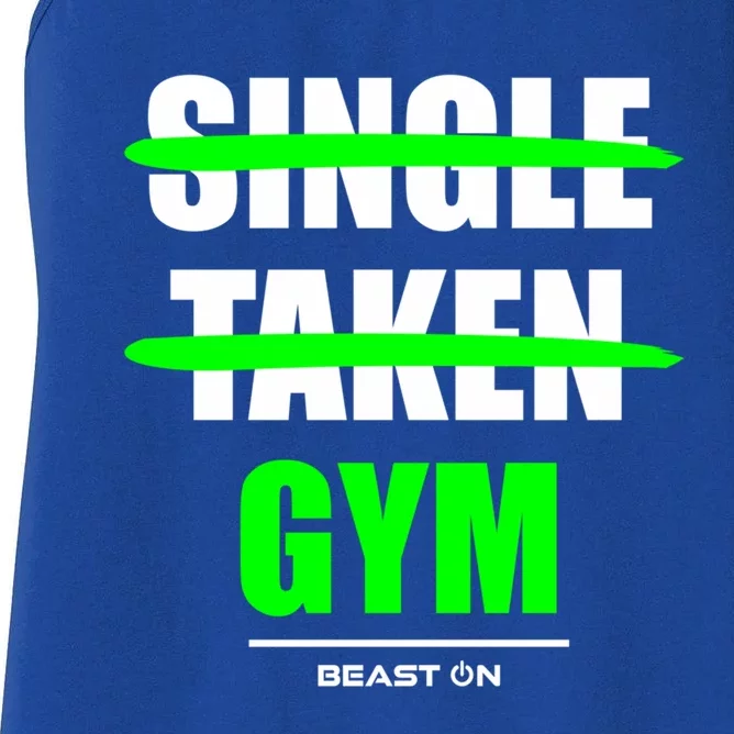 Single Taken At The Gym Bodybuilding Gains Fitness Training Gift Women's Racerback Tank