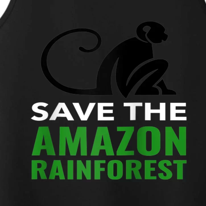 Save The Amazon Rainforest Monkey Funny Gift Raglan Baseball Tee Performance Tank