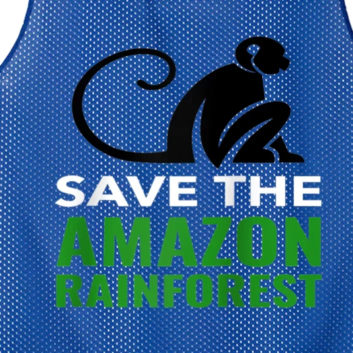 Save The Amazon Rainforest Monkey Funny Gift Raglan Baseball Tee Mesh Reversible Basketball Jersey Tank