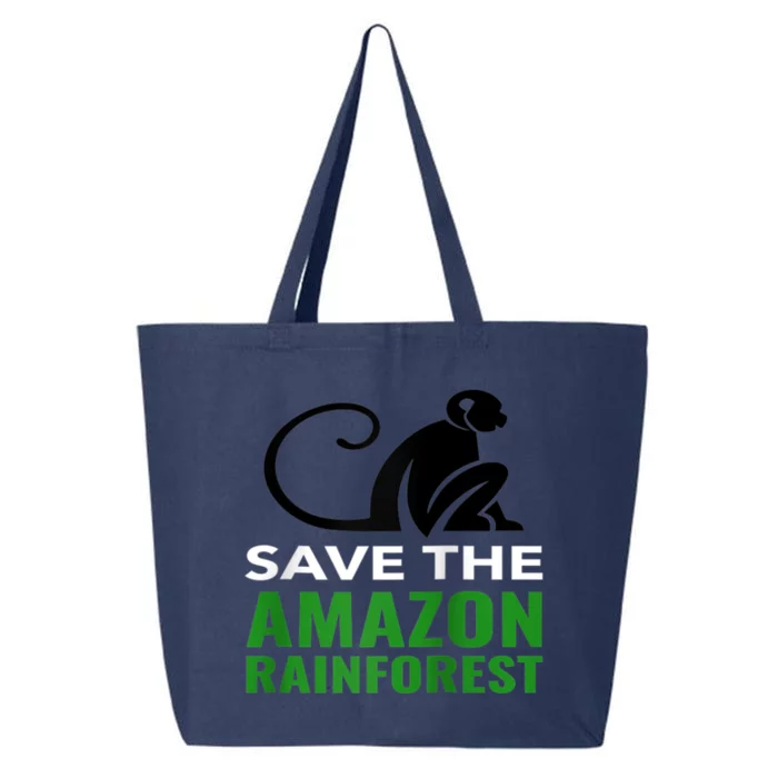 Save The Amazon Rainforest Monkey Funny Gift Raglan Baseball Tee 25L Jumbo Tote