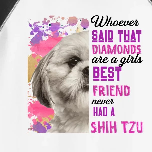 Shih Tzu Are A Best Friend Funny Dog Mom Shitzu Gift Toddler Fine Jersey T-Shirt