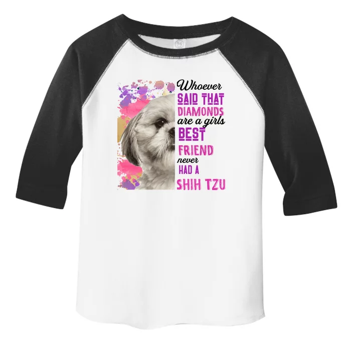 Shih Tzu Are A Best Friend Funny Dog Mom Shitzu Gift Toddler Fine Jersey T-Shirt