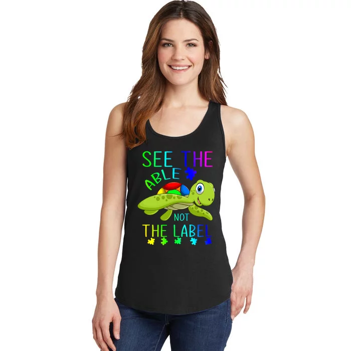 See The Able Not The Label Autism Ladies Essential Tank