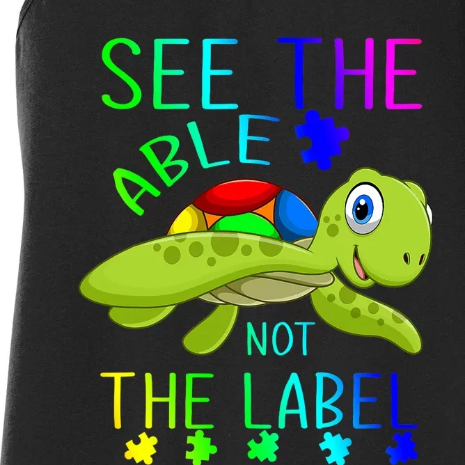 See The Able Not The Label Autism Women's Racerback Tank