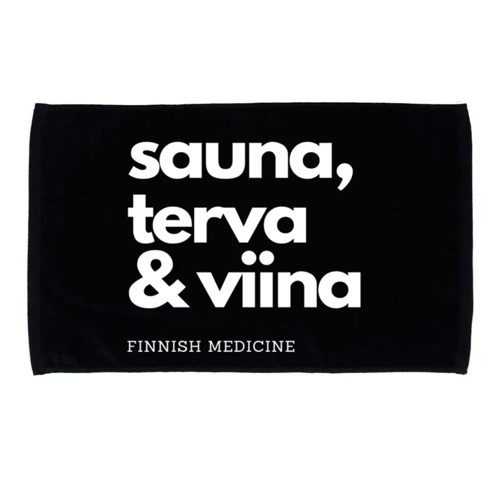 Sauna Terva And Viina Finnish Medicine Gift Microfiber Hand Towel