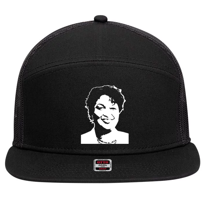 Stacey Abrams Portrait 7 Panel Mesh Trucker Snapback Hat