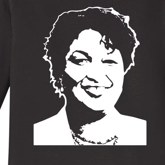 Stacey Abrams Portrait Baby Long Sleeve Bodysuit