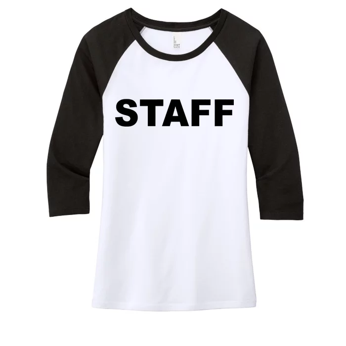 STAFF Employee Women's Tri-Blend 3/4-Sleeve Raglan Shirt