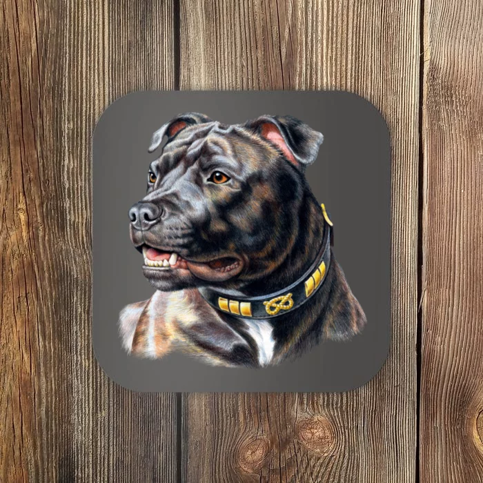 Stafford Bull Terrier Coaster