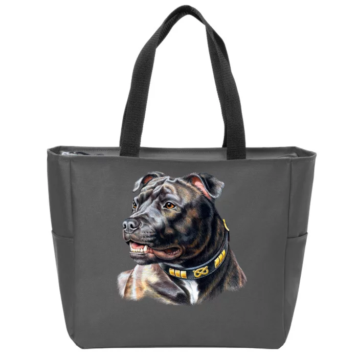 Stafford Bull Terrier Zip Tote Bag