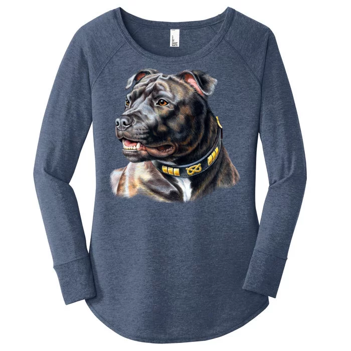 Stafford Bull Terrier Women's Perfect Tri Tunic Long Sleeve Shirt