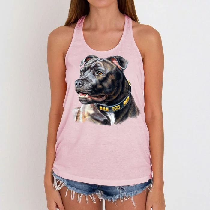 Stafford Bull Terrier Women's Knotted Racerback Tank