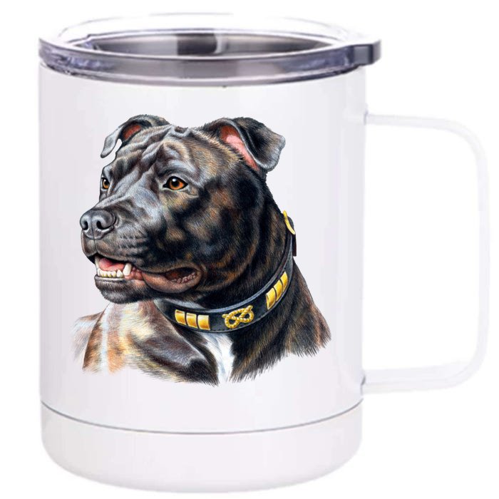 Stafford Bull Terrier Front & Back 12oz Stainless Steel Tumbler Cup