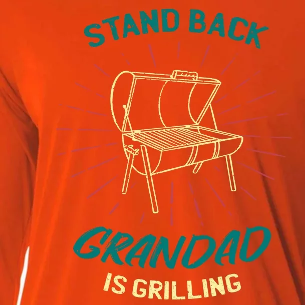 Stand Back Grandad Is Grilling Cooling Performance Long Sleeve Crew