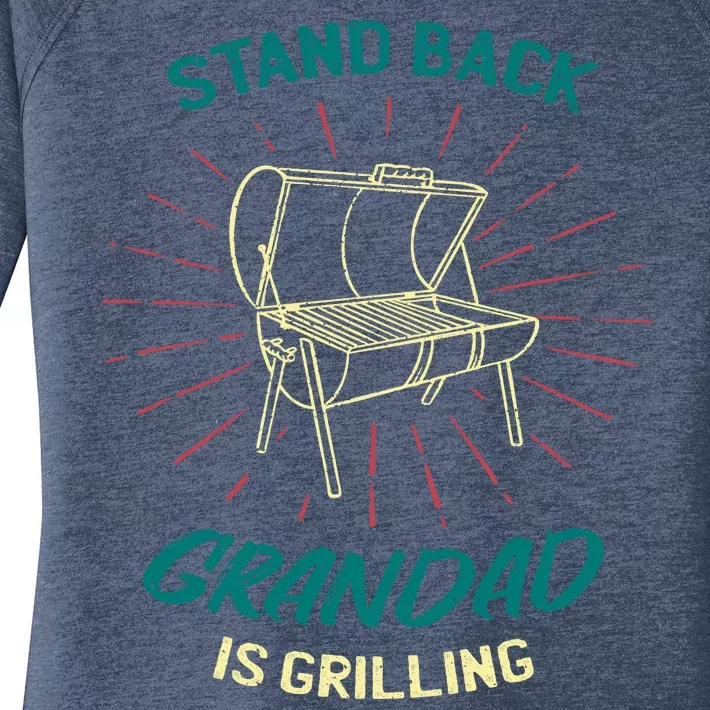 Stand Back Grandad Is Grilling Women's Perfect Tri Tunic Long Sleeve Shirt