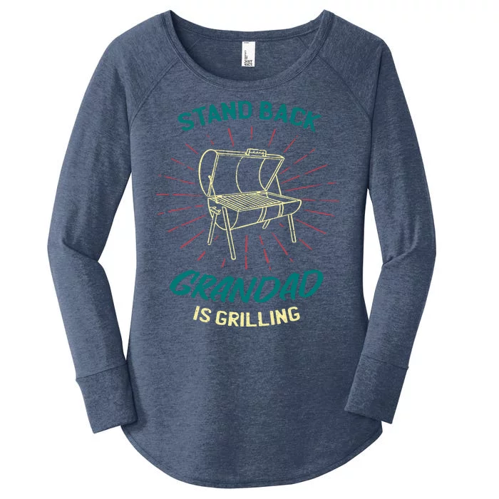 Stand Back Grandad Is Grilling Women's Perfect Tri Tunic Long Sleeve Shirt