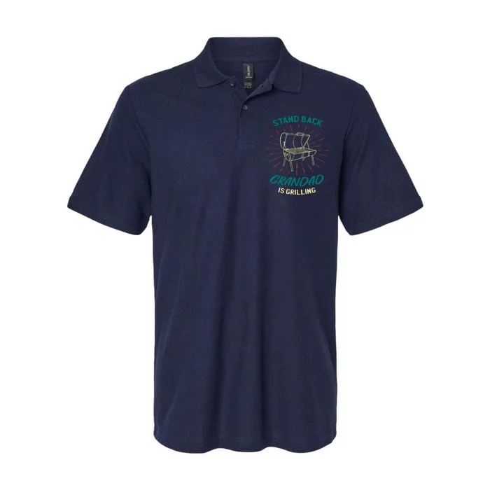 Stand Back Grandad Is Grilling Softstyle Adult Sport Polo