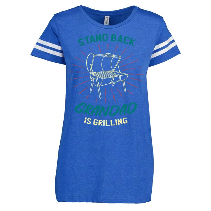 Stand Back Grandad Is Grilling Enza Ladies Jersey Football T-Shirt