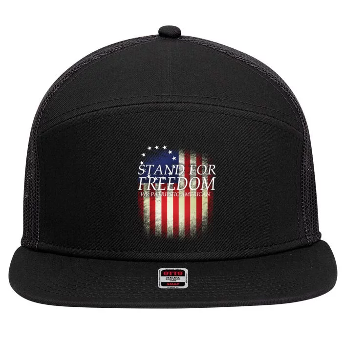 Stand For Freedom 7 Panel Mesh Trucker Snapback Hat