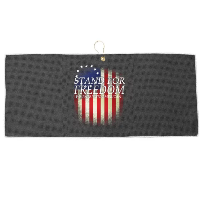 Stand For Freedom Large Microfiber Waffle Golf Towel