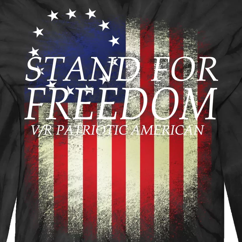 Stand For Freedom Tie-Dye Long Sleeve Shirt