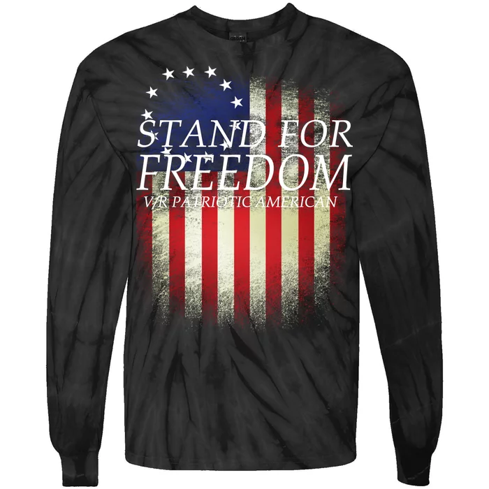 Stand For Freedom Tie-Dye Long Sleeve Shirt