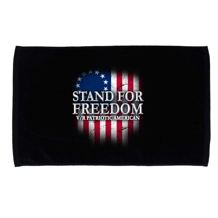 Stand For Freedom V/R Patriotic American Microfiber Hand Towel