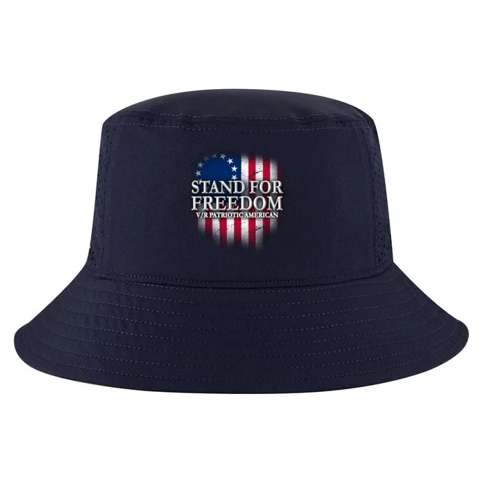 Stand For Freedom V/R Patriotic American Cool Comfort Performance Bucket Hat