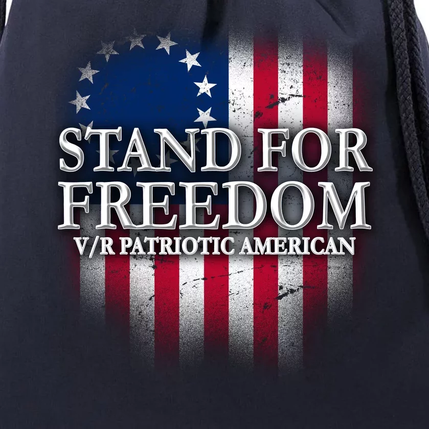 Stand For Freedom V/R Patriotic American Drawstring Bag