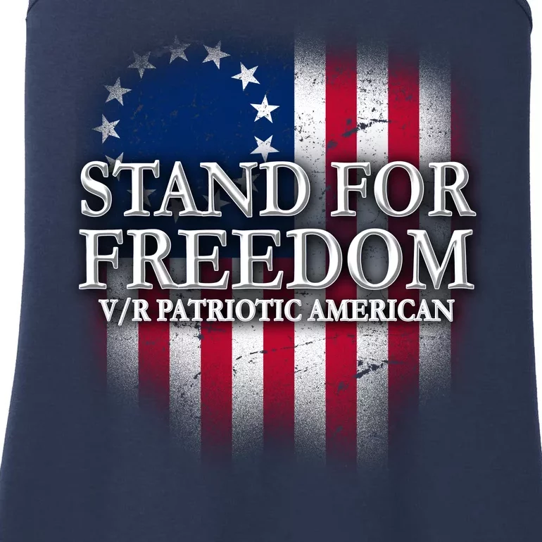 Stand For Freedom V/R Patriotic American Ladies Essential Tank