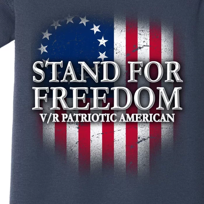 Stand For Freedom V/R Patriotic American Baby Bodysuit