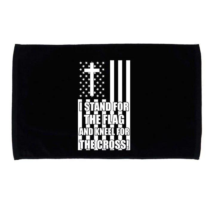 Stand For the Flag and Kneel for the Cross USA Flag Microfiber Hand Towel