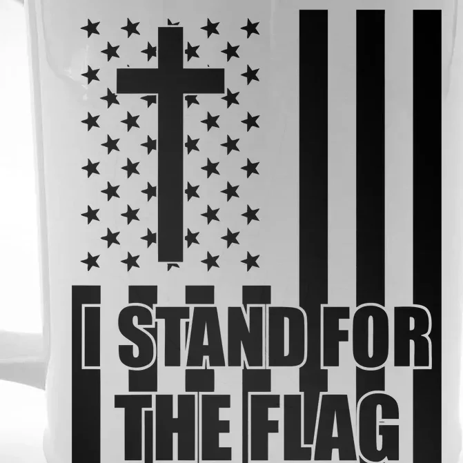 Stand For the Flag and Kneel for the Cross USA Flag Front & Back Beer Stein