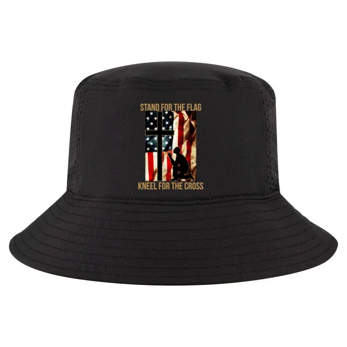 Stand For the Flag Kneel for the Cross Cool Comfort Performance Bucket Hat