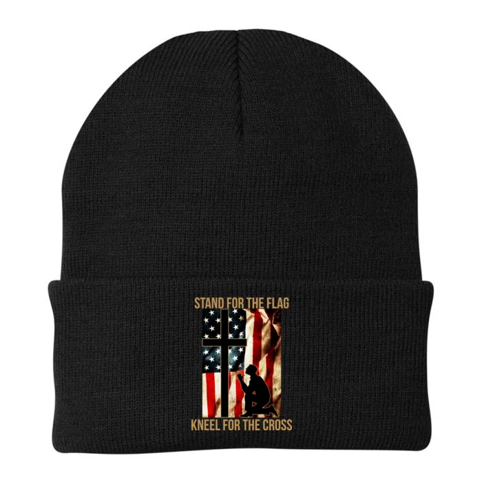 Stand For the Flag Kneel for the Cross Knit Cap Winter Beanie