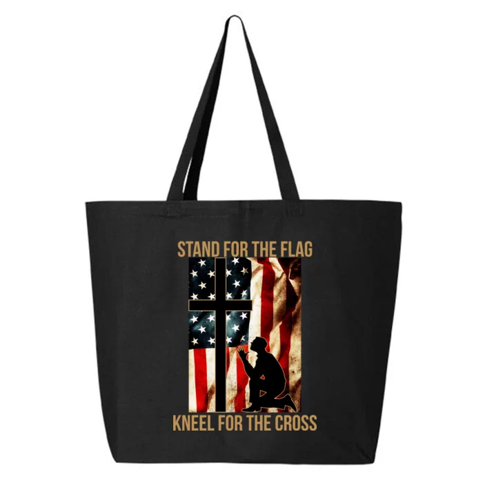 Stand For the Flag Kneel for the Cross 25L Jumbo Tote