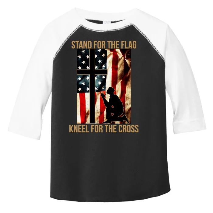 Stand For the Flag Kneel for the Cross Toddler Fine Jersey T-Shirt