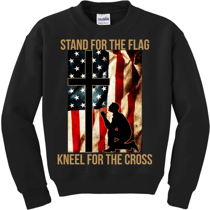 Stand For the Flag Kneel for the Cross Kids Sweatshirt