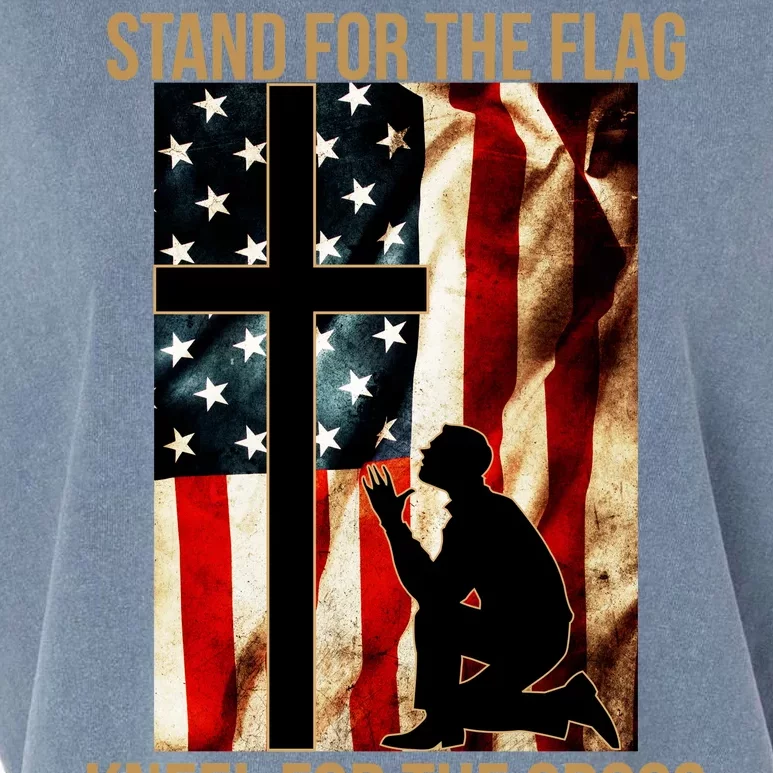 Stand For the Flag Kneel for the Cross Garment-Dyed Women's Muscle Tee