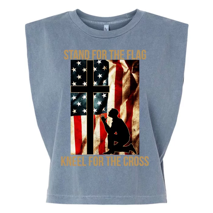 Stand For the Flag Kneel for the Cross Garment-Dyed Women's Muscle Tee