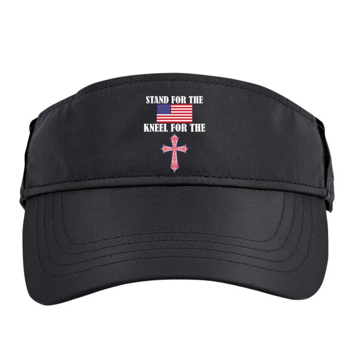 Stand For the Flag Kneel For the Cross National Anthem Adult Drive Performance Visor