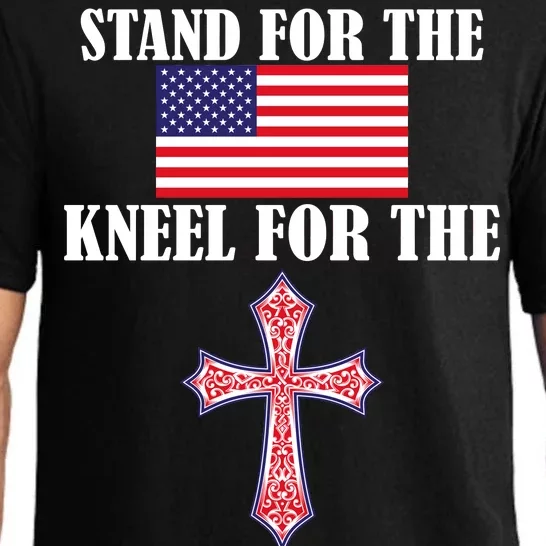 Stand For the Flag Kneel For the Cross National Anthem Pajama Set