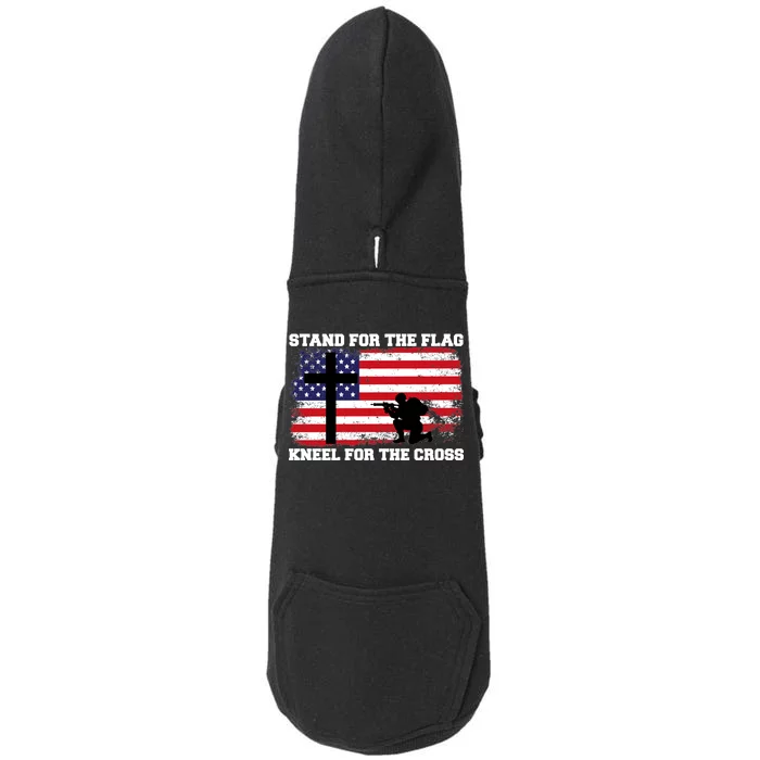 Stand For the Flag Kneel for the Cross USA Army Doggie 3-End Fleece Hoodie