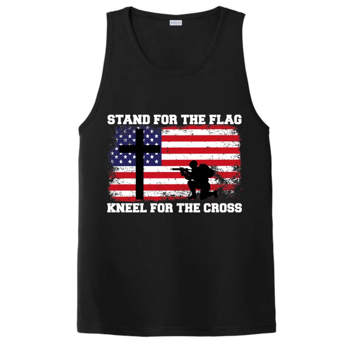 Stand For the Flag Kneel for the Cross USA Army Performance Tank