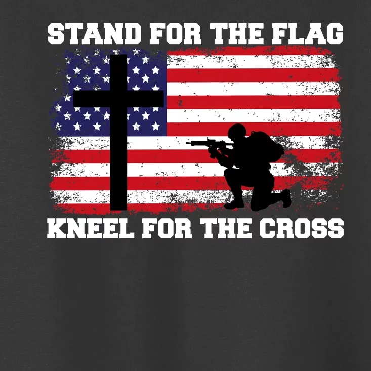 Stand For the Flag Kneel for the Cross USA Army Toddler T-Shirt