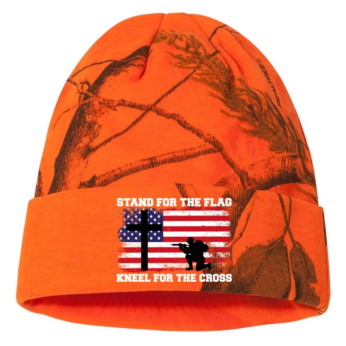 Stand For the Flag Kneel for the Cross USA Army Kati - 12in Camo Beanie