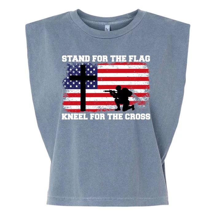 Stand For the Flag Kneel for the Cross USA Army Garment-Dyed Women's Muscle Tee