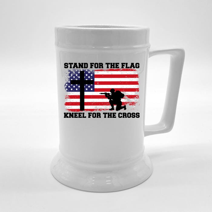 Stand For the Flag Kneel for the Cross USA Army Front & Back Beer Stein