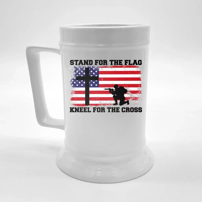 Stand For the Flag Kneel for the Cross USA Army Front & Back Beer Stein